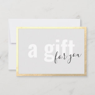Gold Border Spa Gift Certificate Invitation