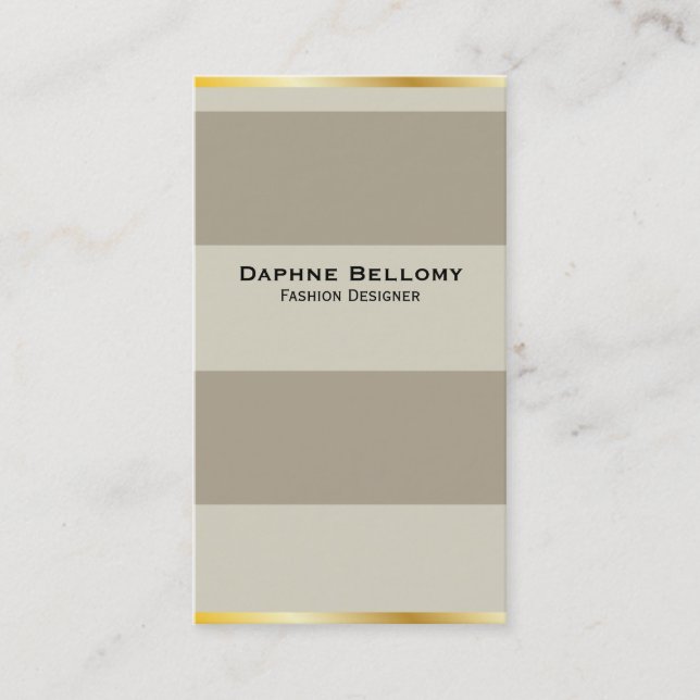 Gold Borders Business Card (Front)