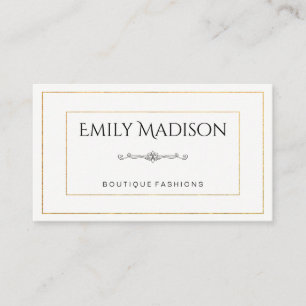 Gold Borders / Elegant Element Business Card
