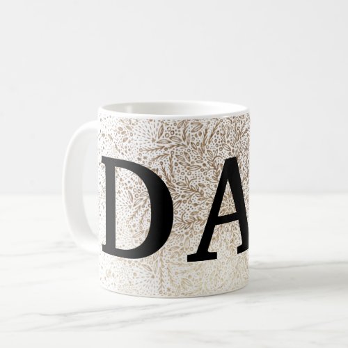 Gold Botanical Dad Formal Elegant Fathers Coffee Mug
