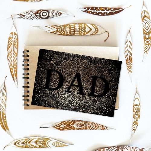 Gold Botanical Dad Formal Elegant Fathers Day Card