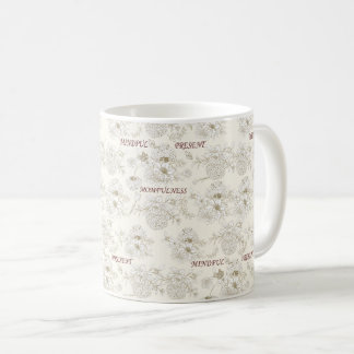Gold Botanical Momfulness Line Art Pattern Coffee Mug