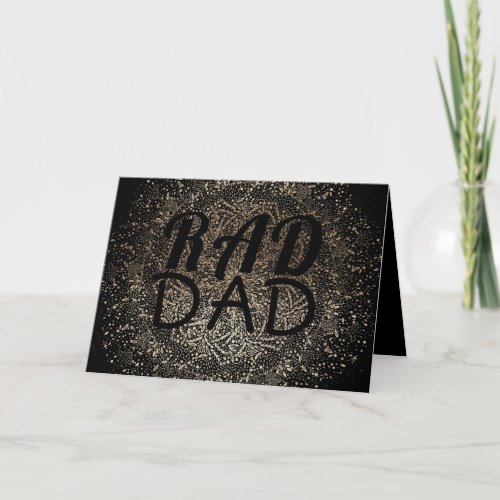 Gold Botanical RAD DAD Formal Elegant Fathers Day Card