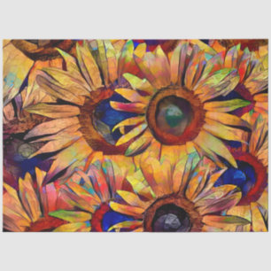 Gold Bouquet Sunflowers Collection Tissue Paper