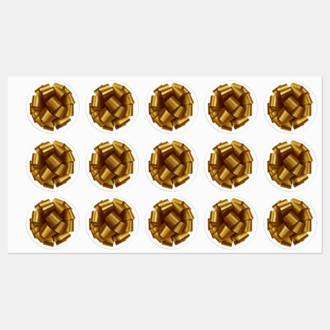 Gold Bow  Labels (Sheet)