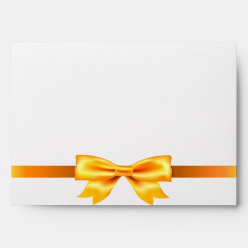 Gold bow rose gold elegant wedding white envelope