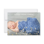Gold BOY Baby Shower THANK YOU | PHOTO TEXT Gold BOY Baby Shower THANK YOU | PHOTO TEXT