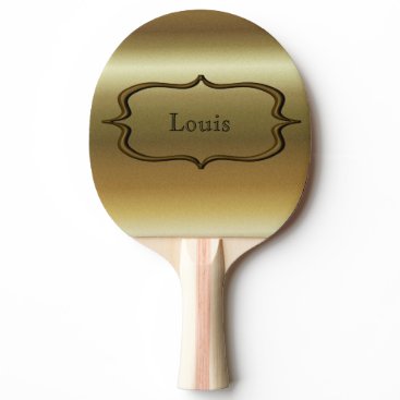 Gold Bracket Ping Pong Paddle