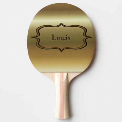 Gold Bracket Ping Pong Paddle