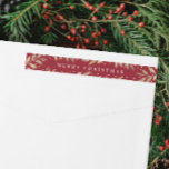 Gold Branches Christmas Card Return Address Wrap Around Label<br><div class="desc">An elegant Gold Foil Branches Christmas Card Return Address wrap around label.</div>