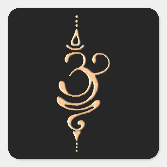 Gold Breathe  Square Sticker (Front)