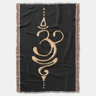Gold Breathe Throw Blanket