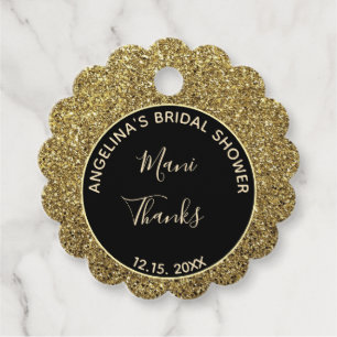 Gold Bridal Shower Thank You Favor Tags