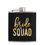 Gold Bride Squad Flask at Zazzle