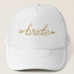 Gold Bride Trucker Hat at Zazzle