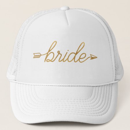 Gold Bride Trucker Hat