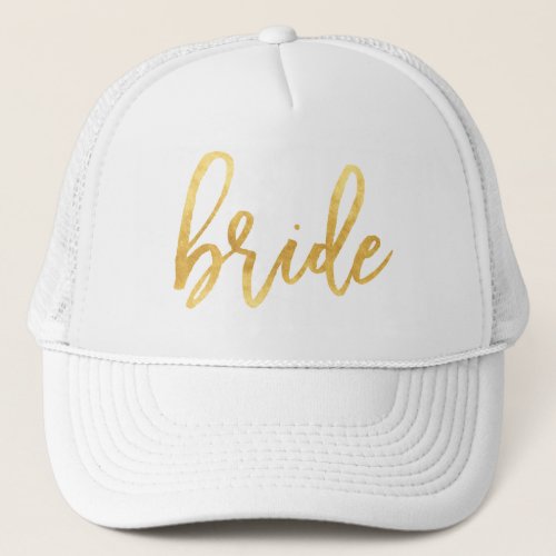 Gold Bride Trucker Hat
