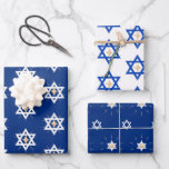 Gold Bright Shining Star of David Hannukah Wrapping Paper Sheets<br><div class="desc">Star of David wrapping paper with gold stars.</div>