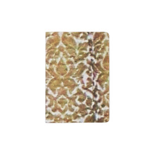 Gold Brocade Passport Holder