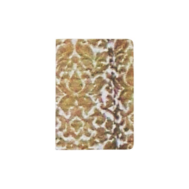 Gold Brocade Passport Holder (Front)