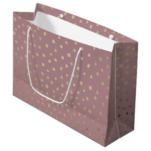 Gold Bronze Dot Pattern Gift Bag