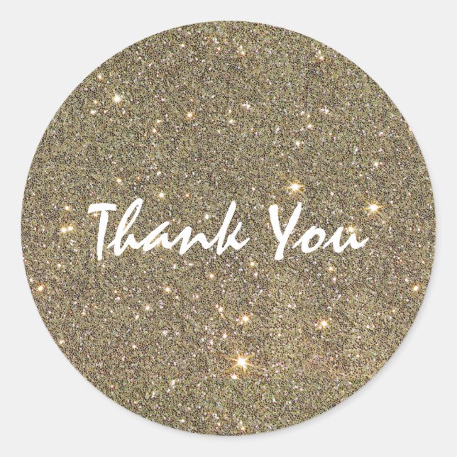 Gold Bronze Glitter Sparkle Glam Party Sticker (Front)
