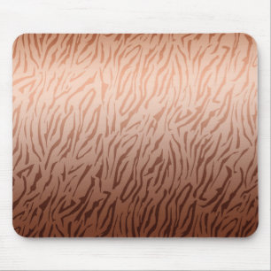 Gold Bronze Ombre Tiger Print Mouse Pad