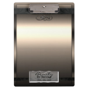 Gold Bronze Shine Elegant Chic Glam Personalized Clipboard