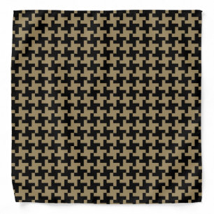 Gold Brown And Black Classic Nailhead Pattern Bandana