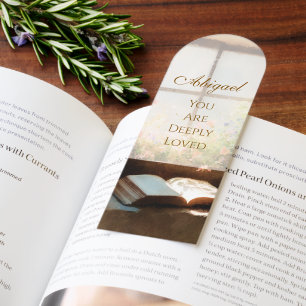 Gold brown customizable cottagecore bookmark