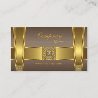 Gold Brown Jewel Company Business Card