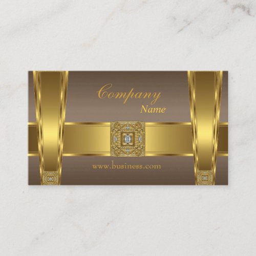 Gold Brown Jewel Company Business Cards