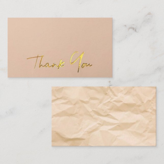 Gold Brown Thank You cards (Front/Back)