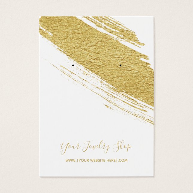 Gold Brush Earring Display Cards (Front)