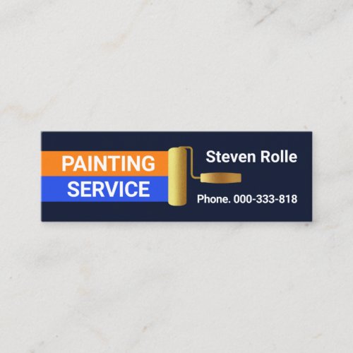 Gold Brush Painting Colors Painter Mini Business Card