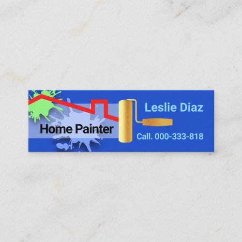 Gold Brush Painting Home Mini Business Card