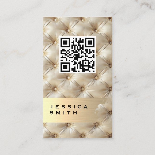 Gold Brushed | Cushioned Padding Material Business Card (Front)