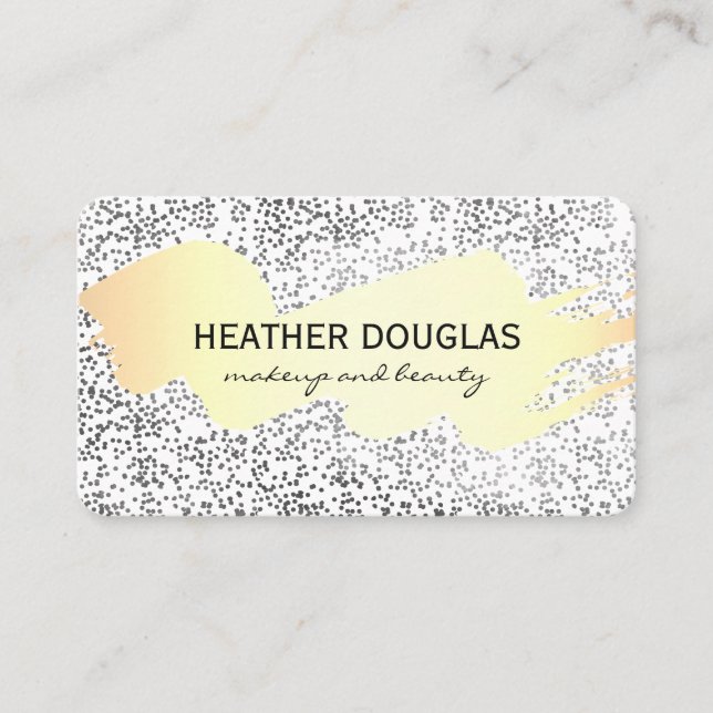 Gold Brushed / Gold Speckled Business Card (Front)