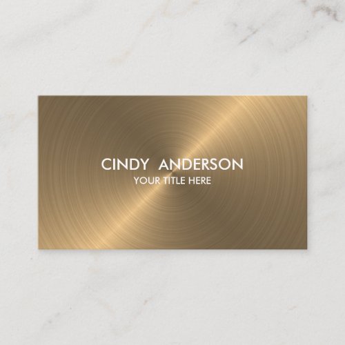 Gold Brushed Metal Sheen Business Card