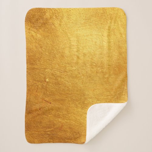 Gold Brushed Metal Sherpa Blanket