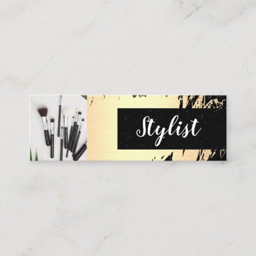 Gold Brushed  Stylist Mini Business Card