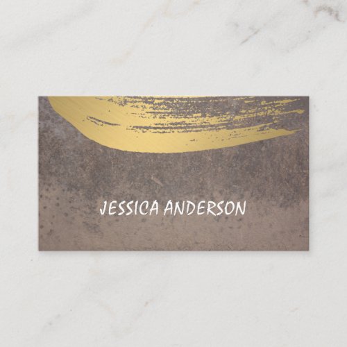Gold Brushed  Texture Metal Business Card