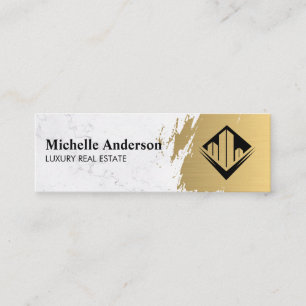 Gold Brushed   Wardrobe Artist   Real Estate Agent Mini Business Card