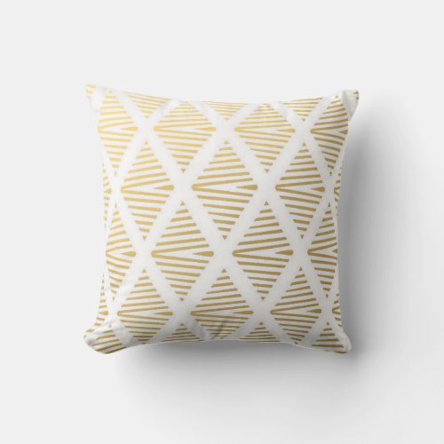 Gold Brushstroke Holiday Abstract Pillow