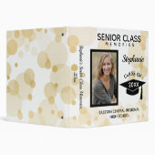 Gold Bubbles Senior Class Graduation Memory Book 3 Ring Binder (Background)