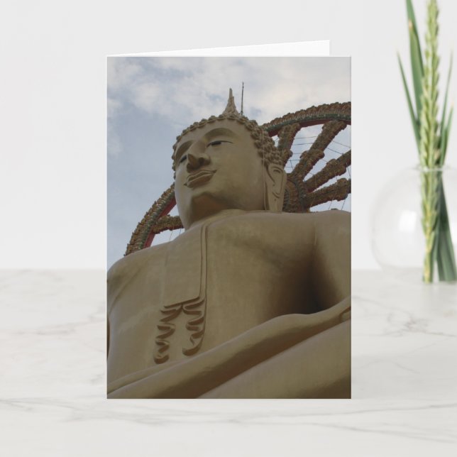gold buddha circle thank you card (Front)