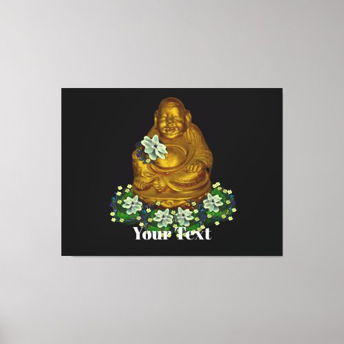 Gold Buddha is happy    Canvas Print