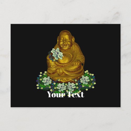 Gold Buddha is happy  Postcard