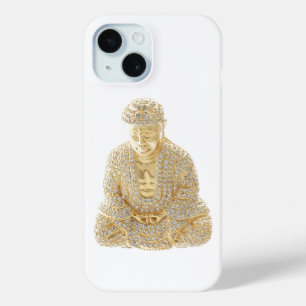 Gold Buddha Rhinestone iPhone 15 Case