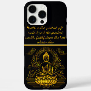 Gold Buddha Sitting in Lotus Pose. iPhone 16 Pro Max Case